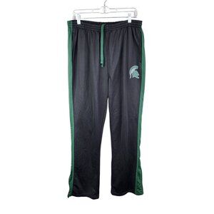 Mens Black & Green Michigan State Spartans Campus Heritage Track Pants Size XL